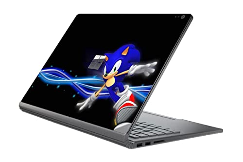 Image of GADGETS WRAP Printed Vinyl Top Only Skin Sticker Decal for Microsoft Surface Book - Super Sonic
