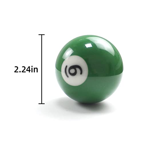 PolyMath Billiard, Complete Set of 16 Pool Balls, Diameter 22.5\ (57.2mm) Weight 170/180G Cue Ball Set for Pool Table and Display, Billard Queue Regulation Size Table Balls