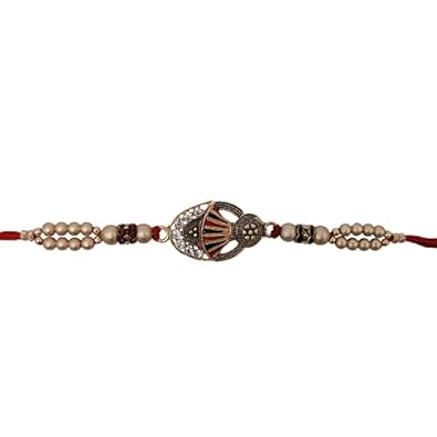 Hardik Handicraft : Peacock Design Rakhi For Brother|Bro|Bahiya with Roli Chawal And Raksha Bandhan Greeting Card 2023