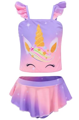 Image of Akokvlar Two Pieces Swimsuit Mermaid Bikinis Tankini Bathing Suit for Little Girls