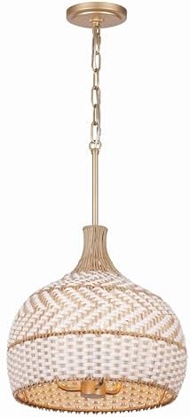 Crystorama Zanzibar 3 Light Soft Gold Pendant