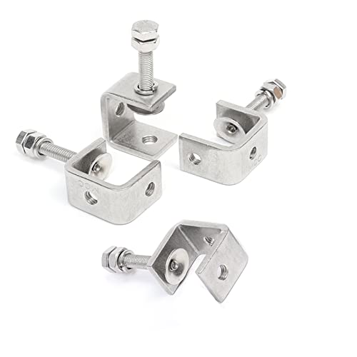 Image of 4Pieces 304 Stainless Steel C-Clamp Heavy Duty C-clamp Woodworking Welding Building Household Tiger Clamp G-Clamp (Pack of 2)
