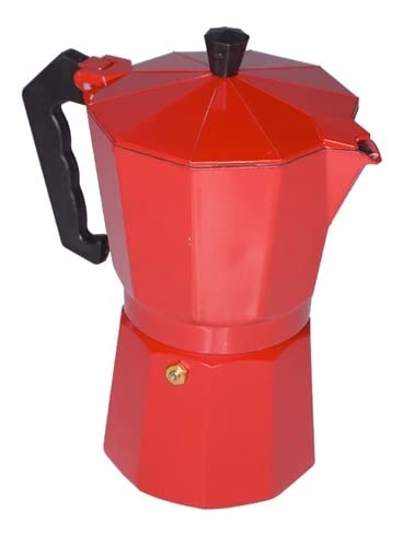 Cafeteira De Fogão Moka Italiana De Alumínio Até 9 Xícaras (Verme...