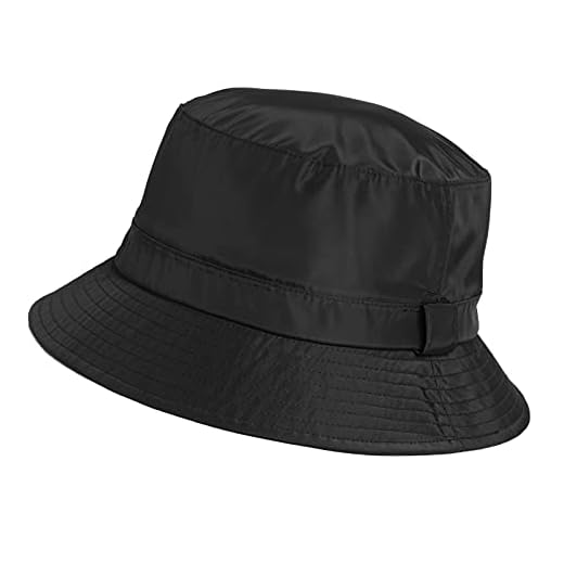 Comhats Unisex Waterproof Bucket Hat for Walking Golf Safari - Ladies Rain Hats - UPF 50+ Sun Hat Adjustable | Packable | Windproof, Schwarz, M