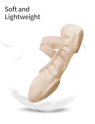 Dayrose Girls Ballet Shoes, Full Stretchy Ballet Slippers for Big Kids/Women4