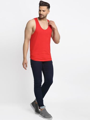 Image of Regular Fit 100% Cotton Vest for Men Multipurpose Sleeveless Undershirts Tank Top Use for Gym wear, Running Tanks Sando and Outdoor Baniyan for Men