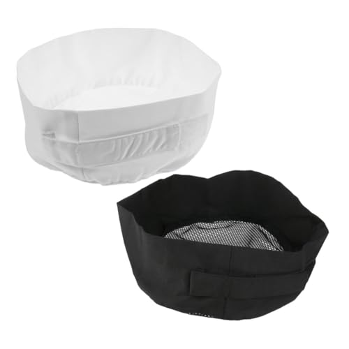 Healeved 2pcs Breathable Mesh Cooking Hat for Culinary Workers Lightweight and Comfortable for Restaurant and Bakery Use Elastic Head