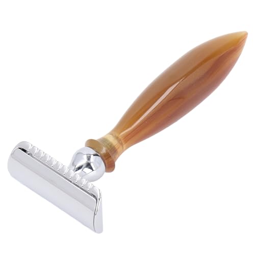 Brrnoo Kit de Afeitado de Caballeros Cuchillas de Doble Borde Vintage, Seguridad en el Metal Ecológica de Barba para Viajar en Casa