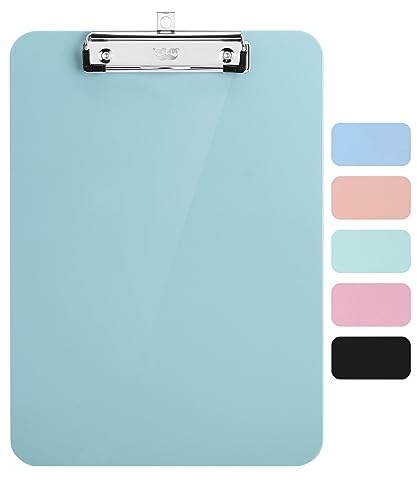 Mr. Pen- Plastic Clipboard, 12.5” x 9”, Pastel Green, Clipboard Plastic, Low-Profile Metal Clip with Retractable Hanging Hole