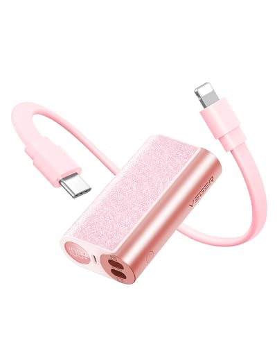 VEGER Power Bank with Built in Cable(Removable), 10000mAh USB C Battery pack 20W Fast Charging,Type C Travel Accessory Portable Charger Compatible with iPhone/iPad/Samsung Phones Tablet and More VEGER Power Bank with Built in Cable(Removable), 10000mAh USB C Battery pack 20W Fast Charging,Type C Travel Accessory Portable Charger Compatible with iPhone/iPad/Samsung Phones Tablet and More