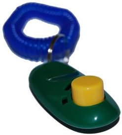 training clickers Pet w/wrist band coil strap - GREEN