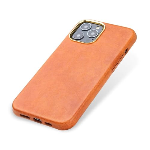 Coque iPhone 12 Pro en cuir uni noir avec doublure souple et élégante