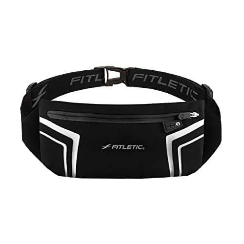 Ceinture Blitz Fitletic noire imperméable et réglable pour le running