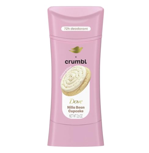 Dove x Crumbl 1 Pack Deodorant Stick Crumbl Nilla Bean Cupcake Aluminum Free 2.6 oz