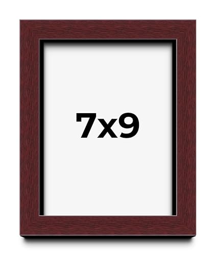 7x9 Shadow Box Frame Brown | 1.625 Inches Deep Real Wood Traditional Shadowbox Display Frame | UV Resistant Acrylic Front, Acid Free Backing, and Hanging Hardware | Dunstan Picture Frame Style