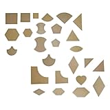 HOMSFOU Quilt Schablonen 27 Stück Transparentes Acryl Nählineal mit Ergonomischem Griff Präzise Patchwork Schneideschablonen für Selbstgemacht Nähprojekte und Basteln