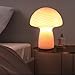 uboory Mushroom Table Lamp,Glass Nightstand Light,Translucent Vintage Style Desk Lamp,Swirl Light for Home Decor,Dining,Bedroom,Living,Gift.(Pink)