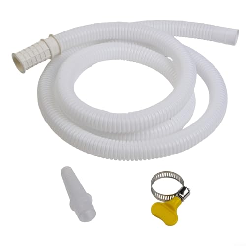 Manguera de drenaje de aire acondicionado, tubo de TPE flexible de 1 a 10 m, tubo de drenaje deshumidificador para lavadora, a prueba de fugas, fácil instalación, blanco (1,5 m)