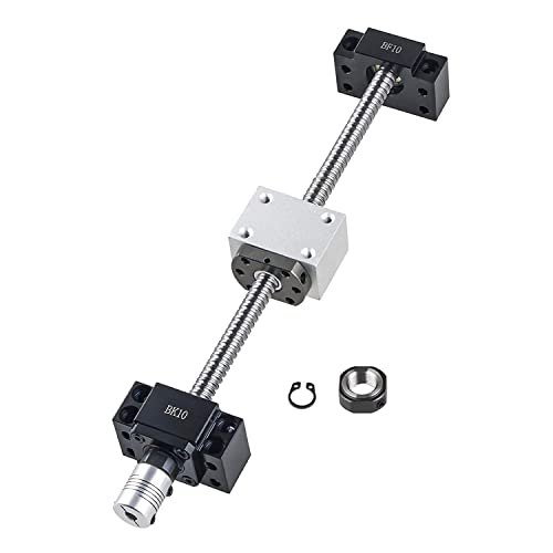 CNCMANS SFU1204 Ball Screw SFU1204 800 mm Stainless Steel Ball Screw Threaded Spindle with Machined End + BK10/BF10 Supp