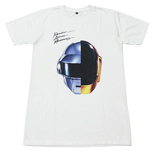 jianxi Daft Punk DJ Electronic Music Disco Party Dance Casual >GV04 Men White T-Shirt - Túnica Branco