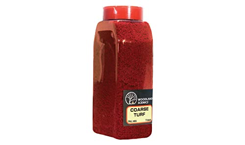 Coarse Turf Shaker Fall Red de 50 cu in tapis de mousse rouge