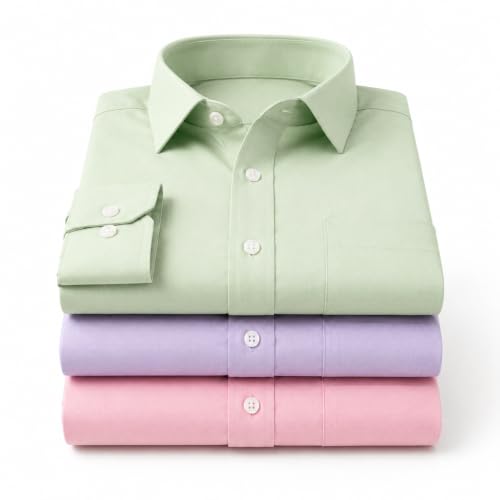 Image of Men's Solid Formal Shirt | Premium Cotton Rich Full Sleeves Shirt | Comfort Fit Office Wear Shirt with Single Chest Pocket | Stylish Casual & Formal Shirt for Men