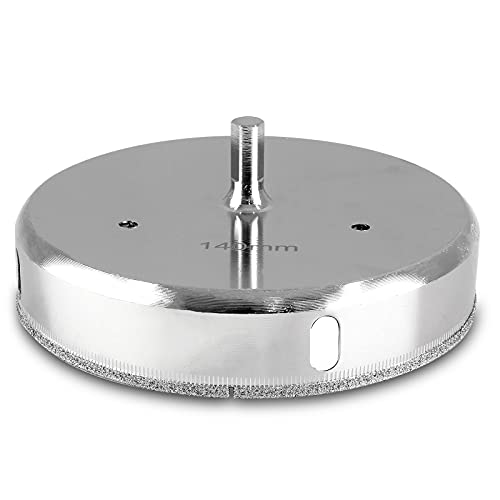 Image of Luomorgo 140mm /5 1 /2 inch Diamond Hole Saw | 1.1 inch Cutting Depth, Diamond Drill Bits, For Glass Ceramic Marble Porcelain Tile, For Granite Quartz Gemstone