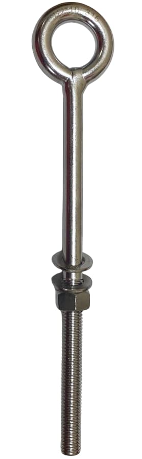 US STAINLESS Stainless Steel 316 Eye Bolt 1/2" x 10" UNC Short Thread Marine Grade
