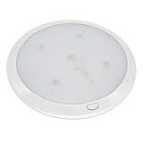 Dream Lighting 12Volt LED 8.5inch Panel Light with Switch Ceiling Downlight Interior Automotive Boat Cabin-Warm White and Blue Lighting, with Memory Function, Surface Mount