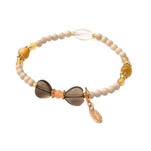 マルラニハワイ Classic Ribbon-金運- アクセサリー ブレスレット 幸運 パワーストーン 天然石 お守り 水晶 スモーキークォーツ 開運 ムーンストーン シトリン オニキス 風水 厄除け 金運アップ オレンジムーンストーン ホワイトタイガーアイ 健康運 リバーストーン 総合運 (L:１６～１６.５ｃｍ)のサムネイル