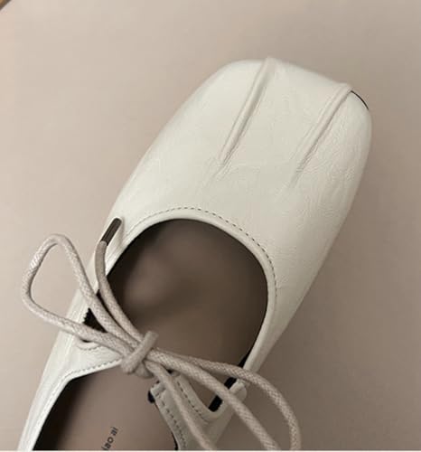 Niction PU Leather Flats for Women Trendy Bow Pointed Toe Flat Shoes Fall Mary Jane Ballet Flats Shoes Casual Cute Comfortable Dressy Work Flat 20254