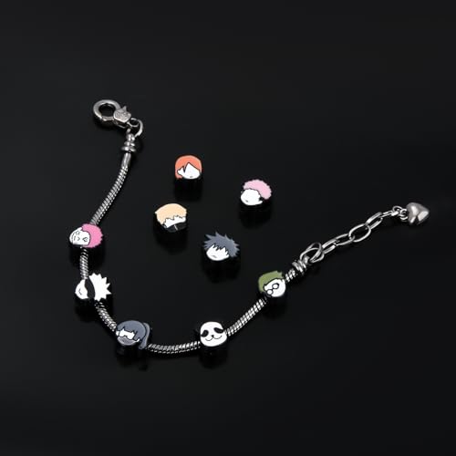 JJK Character Charm DIY Bracelet – Gojo, Itadori, Sukuna, Nobara & Fushiguro Anime Pendant Charm Bracelet Gifts3