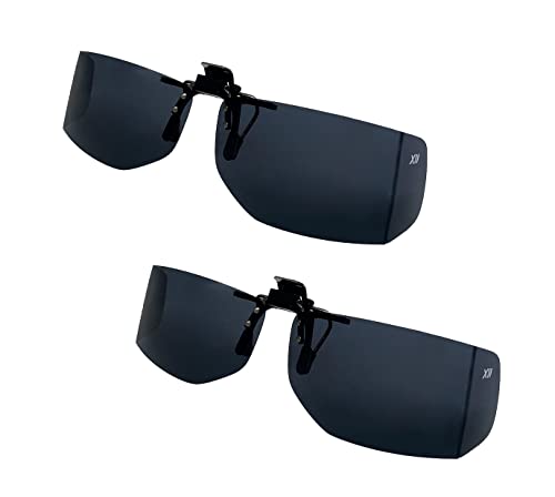 Clip On Flip Up Polarized Len Sunglasses Over Prescription Myopia Eyeglasses