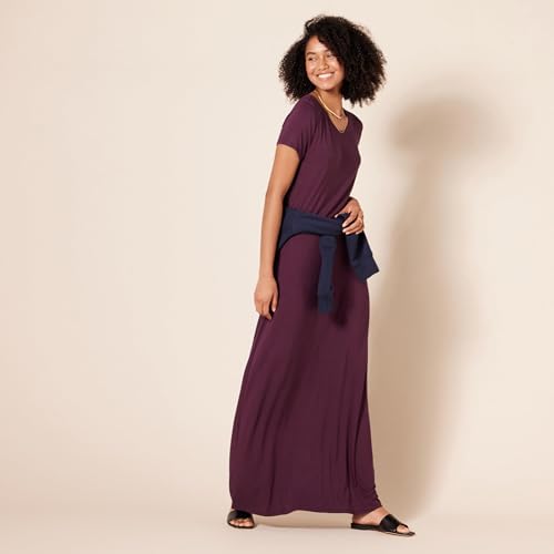 Image of Amazon Essentials womens Short-Sleeve Maxi Dress, Flowy