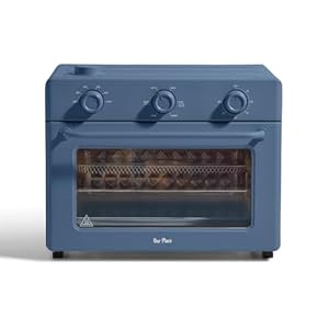 Our place large wonder oven 6 in 1 toxin free air fryer toaster with steam infusion family sized 32qt 1700w countertop design includes bake tray fryer basket large racks blue salt  urban country home decor