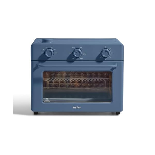 Our place large wonder oven 6 in 1 toxin free air fryer toaster with steam infusion family sized 32qt 1700w countertop design includes bake tray fryer basket large racks blue salt  urban country home decor
