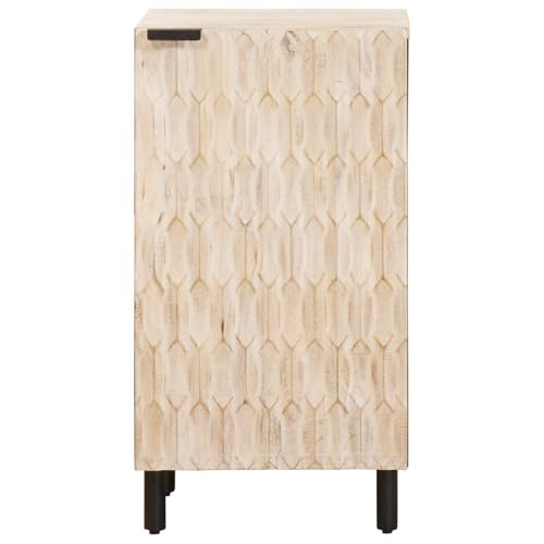 Meuble console avec porte buffet de rangement blanc en fer