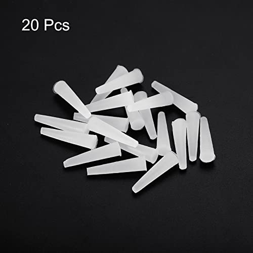 Image of MECCANIXITY Silicone Rubber Tapered Plug 2mm to 4.2mm Solid White for Powder Coating, Painting, Anodizing, Plating, Sandblasting, Laboratory Use 20 Pieces