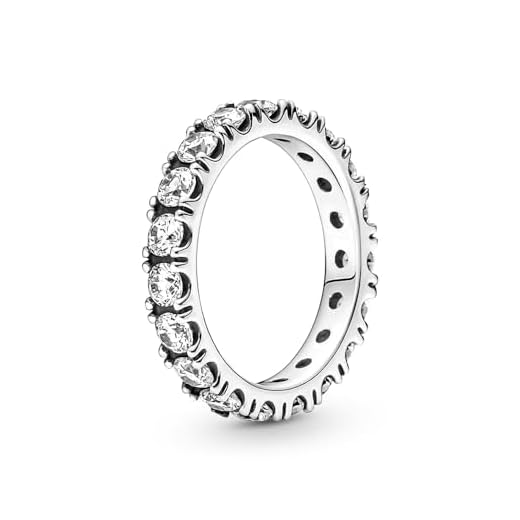 PANDORA - , Anillo Plata esterlina circonita Mujer, Plateado, 190050C01-56