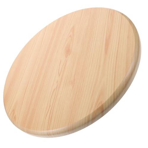 VINTORKY Repuesto de Asiento Redondo de Madera Textura de Vetas, Pieza para Taburete de Bar, Accesorio para Bancos en Hogar y Restaurante, Fácil Limpieza y Resistente