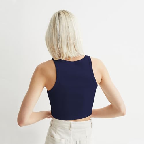 Image of KERI PERRY Tops for Women Crop Top for Women's Tank Activewear Tee Sports Western Casual Cotton Camisole Pack of 3 Combo