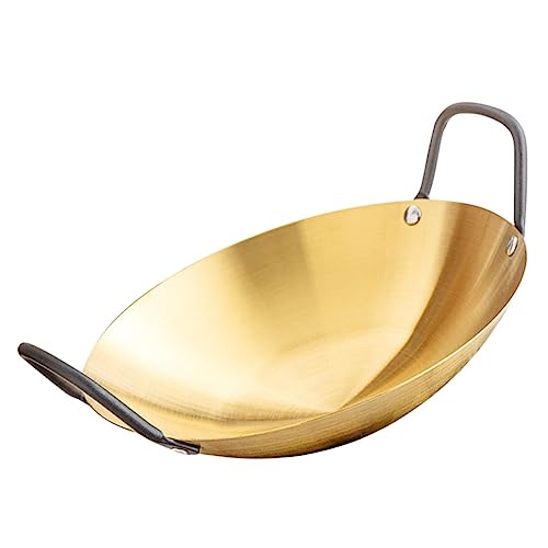 Unomor Heavy Duty Wok Kitchen Cookware Outdoor Alcohol Pot Cooking Pot Double Handles