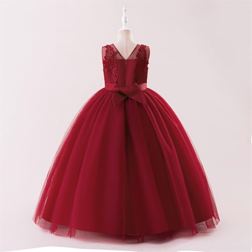 Flower Girl Dress Applique Tulle Dresses Wedding Guest Communion Birthday Party Pageant Baptism Princess Gown3