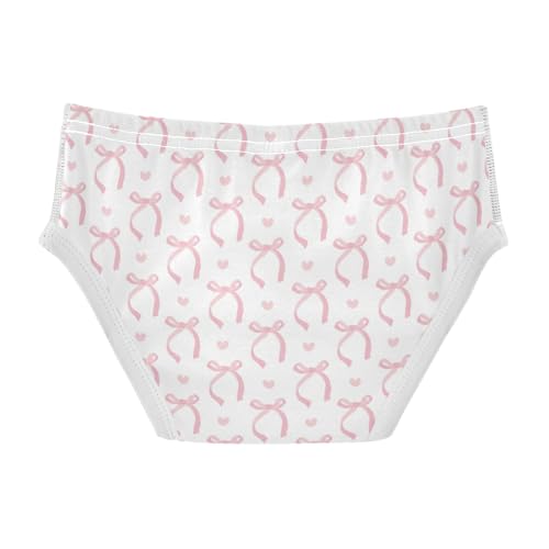 Boys' Exclusive Briefs Toddler Underwear 95% Combed Cotton Boxerbriefs 2T Pink Bow and Heart Pattern 12