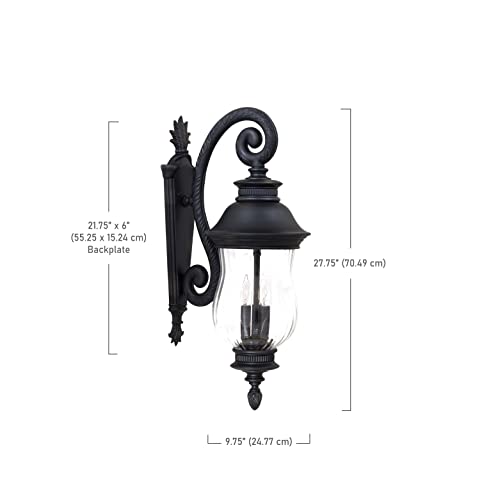 Image of Minka Lavery Outdoor Wall Light 8902-94 Newport Aluminum Exterior Wall Lantern, 120 Watts, Heritage