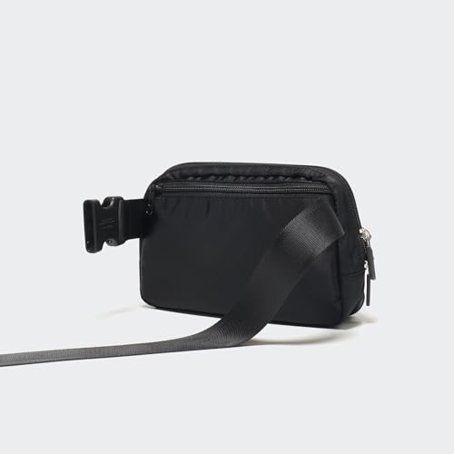 Image of Pander Nylon Crossbody Belt Bag with Excess Strap Keepers, 6-Pocket Adjustable Sling Fanny Pack for Travel and Everyday Carry, Black