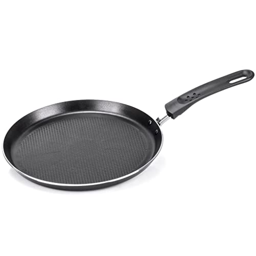 Moneta Gea - Sartén para crepes, 25 cm, aluminio 100% reciclado, para cada placa de cocción incluida la inducción. Fabricado en Italia