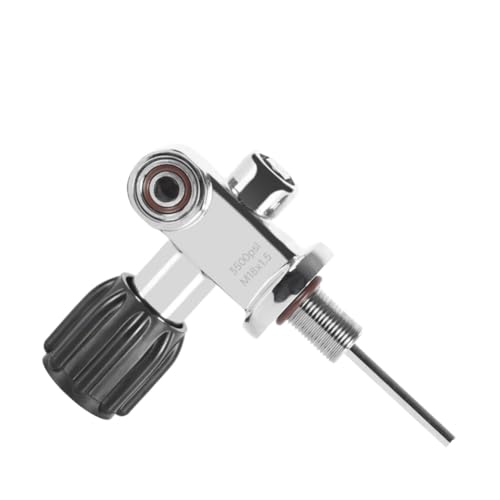 Válvula para tanque de buceo M18x1.5 de 3500 PSI con sistema de sellado reforzado antifugas