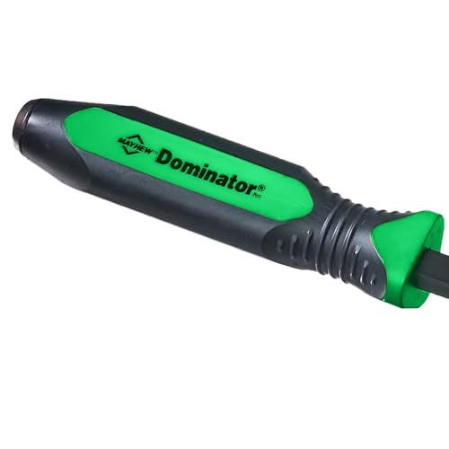 Image of Mayhew Tools 14117GN Dominator Pro Pry Bar, Green, 36 inch Curved | Fully Heat-Treated Steel, Strikeable Cap & Shock-Absorbing Ergonomic Handle