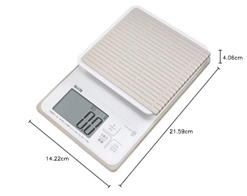 Tanita washable digital cooking scale 3kg (up to 0.1g units / 300g) white KW-320-WH